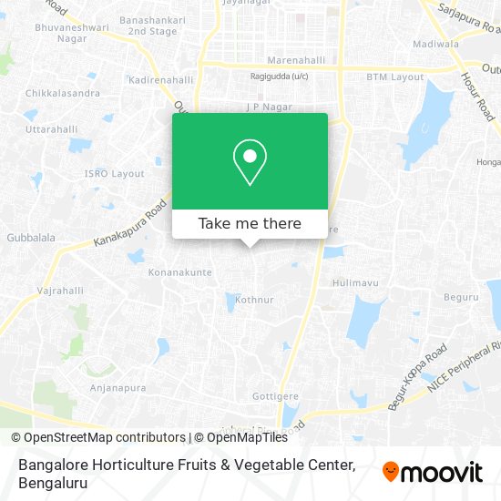 Bangalore Horticulture Fruits & Vegetable Center map