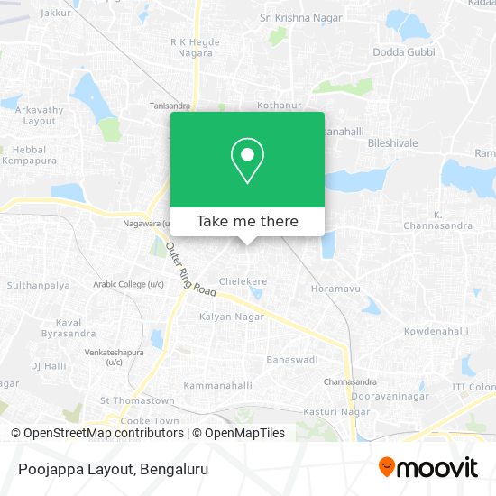 Poojappa Layout map