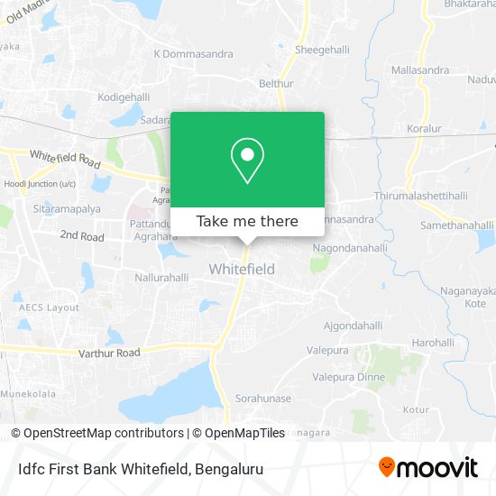 Idfc First Bank Whitefield map
