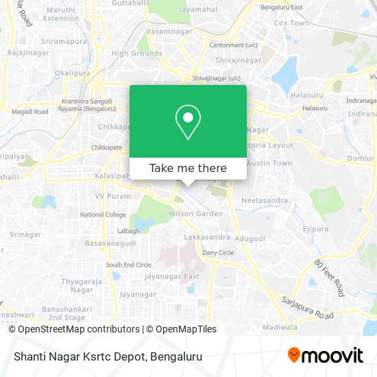 Shanti Nagar Ksrtc Depot map
