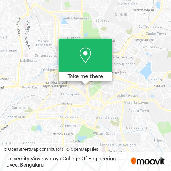 University Visvesvaraya College Of Engineering - Uvce map