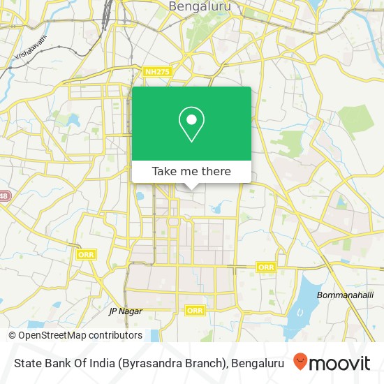 State Bank Of India (Byrasandra Branch) map