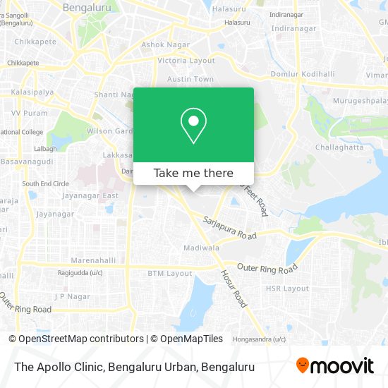 The Apollo Clinic, Bengaluru Urban map