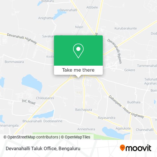 Devanahalli Taluk Office map