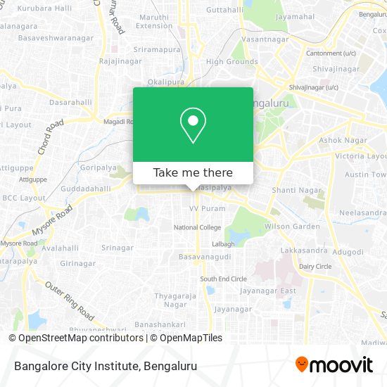 Bangalore City Institute map