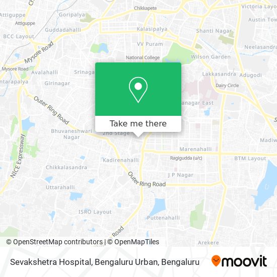 Sevakshetra Hospital, Bengaluru Urban map