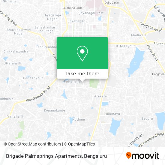 Brigade Palmsprings Apartments map