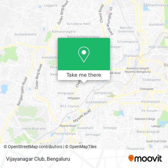 Vijayanagar Club map
