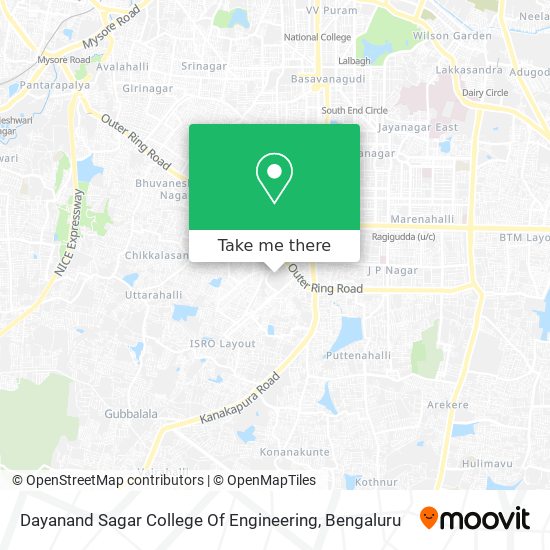 Dayanand Sagar College Of Engineering map
