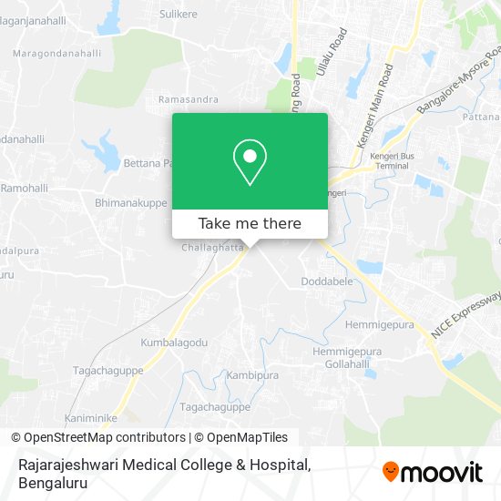 Rajarajeshwari Medical College & Hospital map
