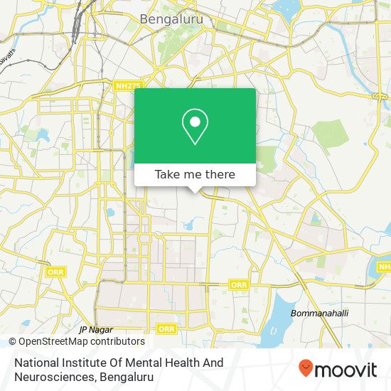 National Institute Of Mental Health And Neurosciences map
