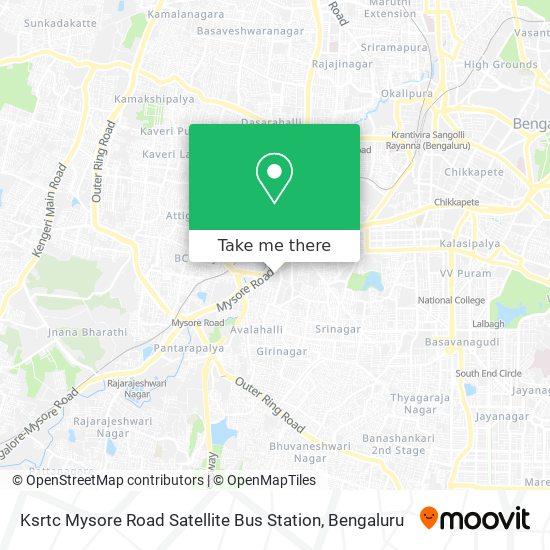 Ksrtc Mysore Road Satellite Bus Station map