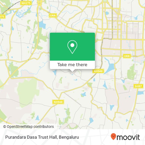 Purandara Dasa Trust Hall map