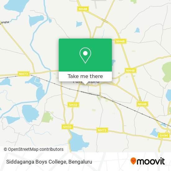Siddaganga Boys College map
