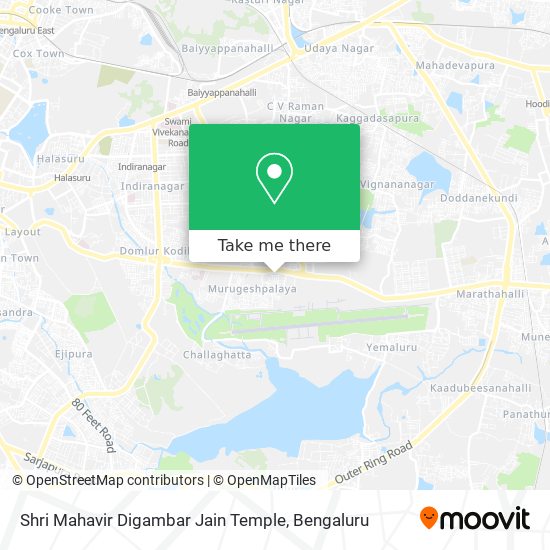 Shri Mahavir  Digambar Jain Temple map