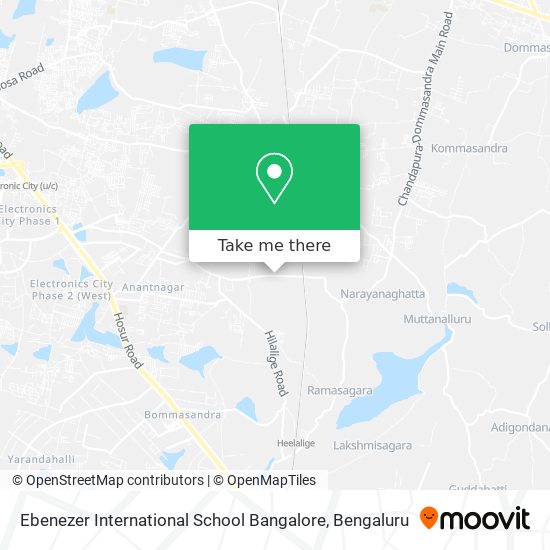 Ebenezer International School Bangalore map