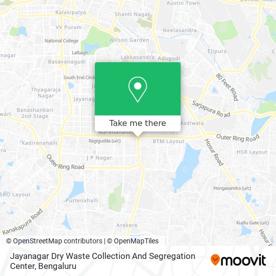 Jayanagar Dry Waste Collection And Segregation Center map