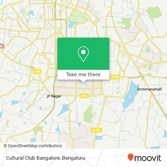 Cultural Club Bangalore map