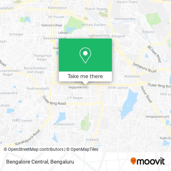 Bengalore Central map