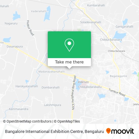 Bangalore International Exhibition Centre map
