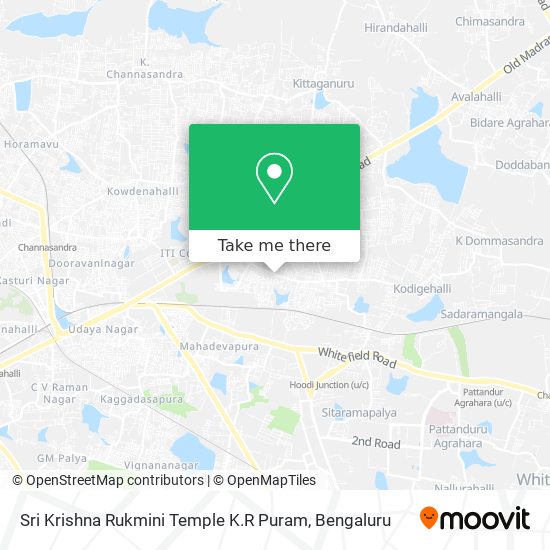 Sri Krishna Rukmini Temple K.R Puram map