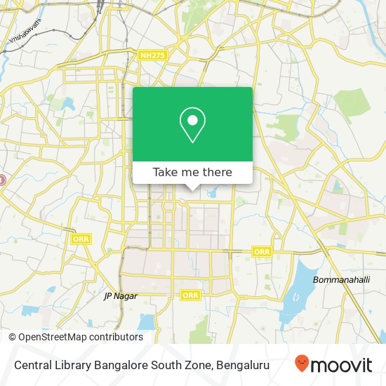 Central Library Bangalore South Zone map