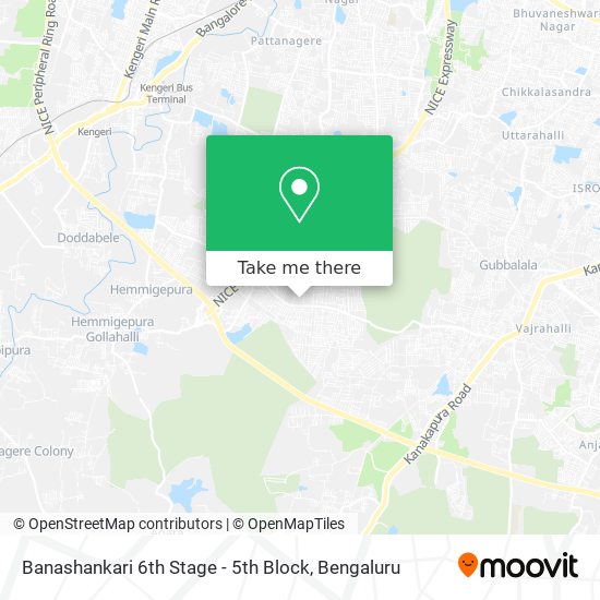 Banashankari 6th Stage - 5th Block map