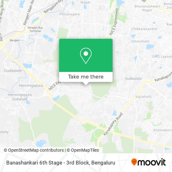 Banashankari 6th Stage - 3rd Block map