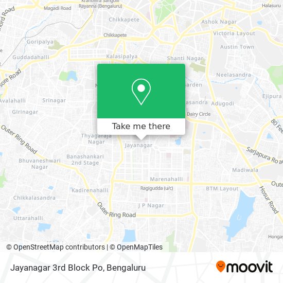 Jayanagar 3rd Block Po map