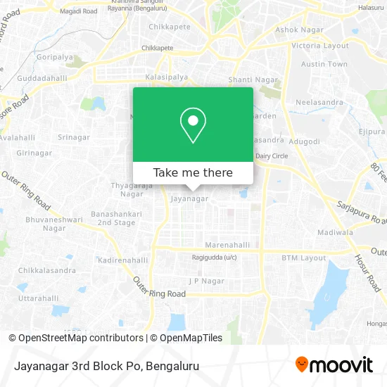 Jayanagar 3rd Block Po map