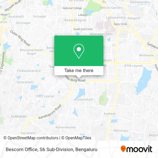 Bescom Office, S6 Sub-Division map