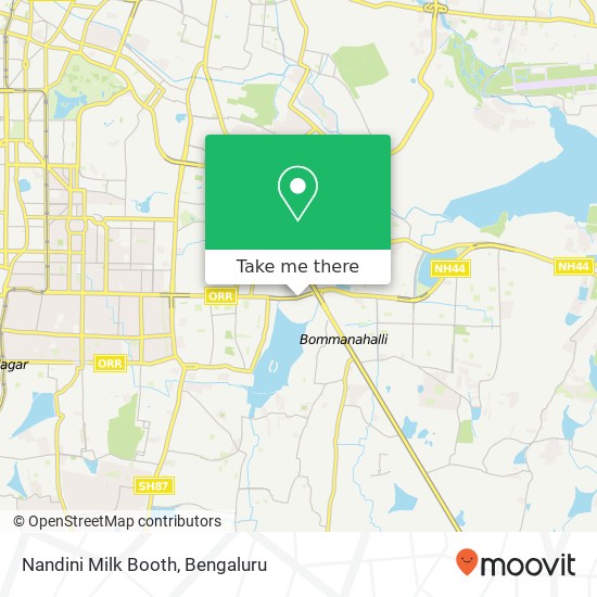 Nandini Milk Booth map