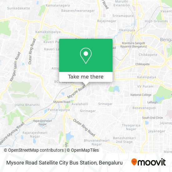 Mysore Road Satellite City Bus Station map