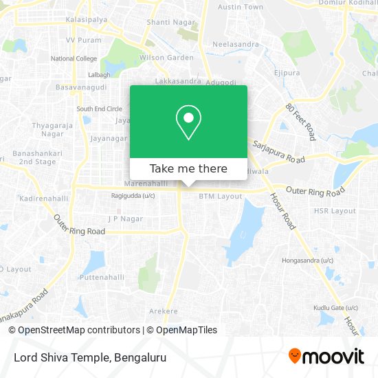 Lord Shiva Temple map