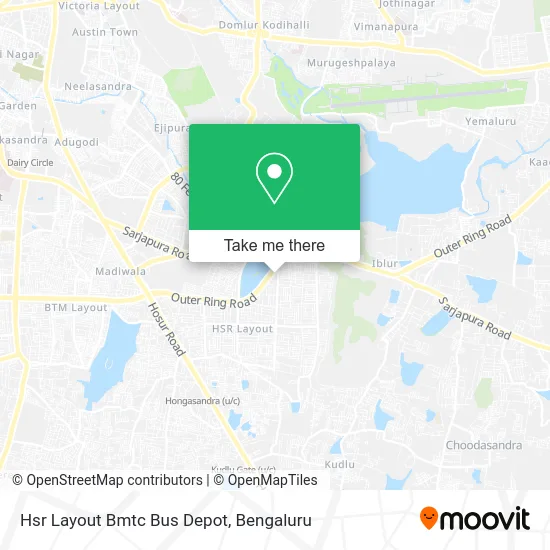 Hsr Layout Bmtc Bus Depot map