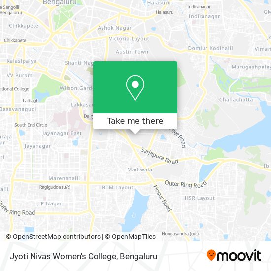 Jyoti Nivas Women's College map