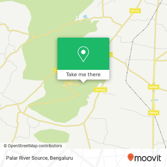 Palar River Source map