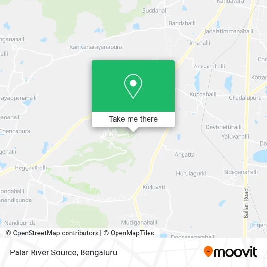 Palar River Source map