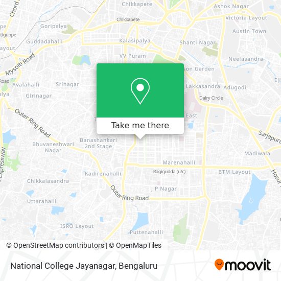 National College Jayanagar map