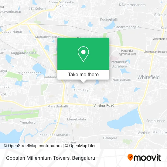 Gopalan Millennium Towers map