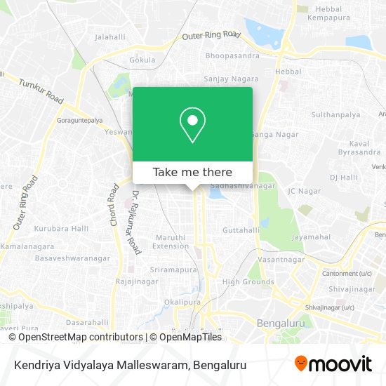 Kendriya Vidyalaya Malleswaram map