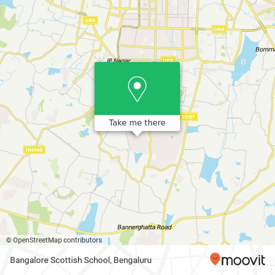 Bangalore Scottish School map