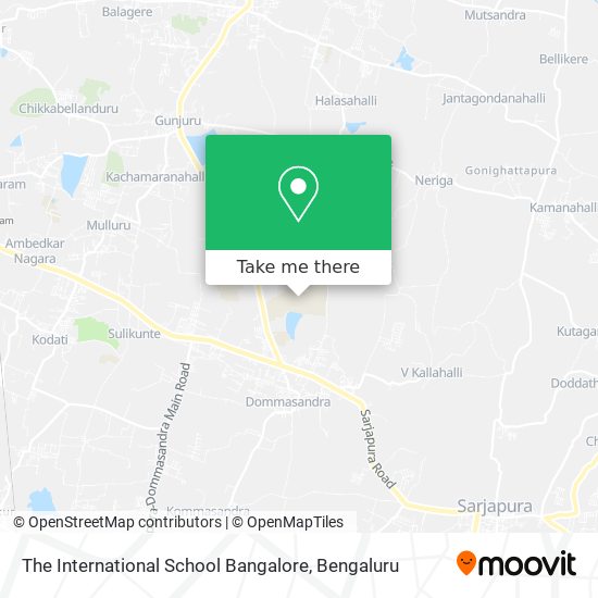 The International School Bangalore map
