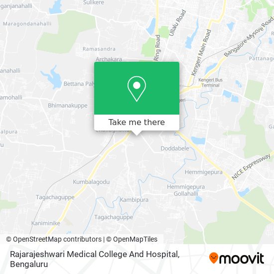 Rajarajeshwari Medical College And Hospital map