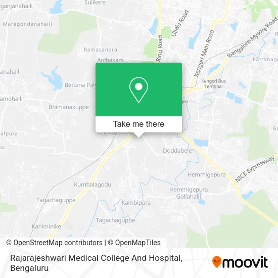 Rajarajeshwari Medical College And Hospital map