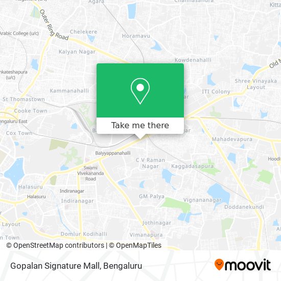 Gopalan Signature Mall map