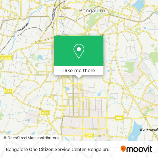 Bangalore One Citizen Service Center map