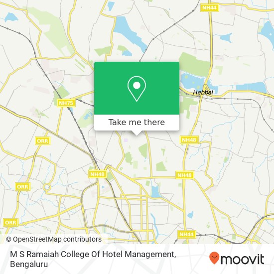 M S Ramaiah College Of Hotel Management map