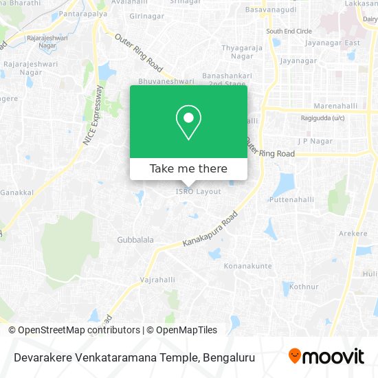 Devarakere Venkataramana Temple map