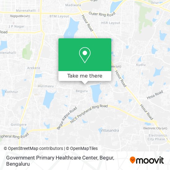 Government Primary Healthcare Center, Begur map